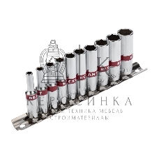 Набор удлиненных торцевых головок Rexant 1/4, шестигранные, CrV, 10 шт., 4-13 мм