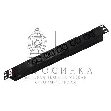 Аксессуар ЦМО Блок розеток Rem-10 без шнура с инд., 10 IEC 60320 C13, вход IEC 60320 C14, 10A, алюм., 19