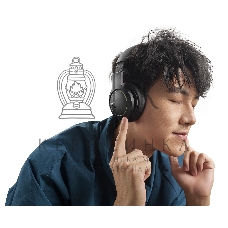 Наушники с микрофоном Edifier G2BT черный накладные BT оголовье