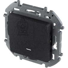 Переключатель 1-клавишный с подсветкой/индикацией 10AX 250 В антрацит