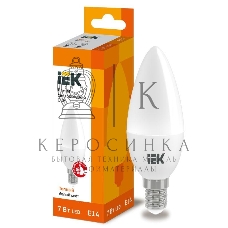 Лампа cветодиодная IEK LLE-C35-7-230-30-E14 ECO C35 свеча 7Вт 230В 3000К E14