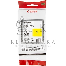 Картридж струйный Canon PFI-102Y (0898B001) желтый, 130 мл., для imagePROGRAF iPF605, iPF610., iPF650, iPF655, iPF710, iPF750, iPF755, LP17, iPF510