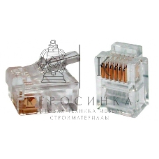 Вилка RJ-11 6p4c (100 шт. в комплекте)