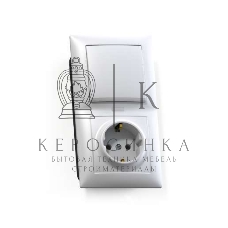 Блок Кунцево-Электро СП БКВР-420 Селена (1-кл. выкл. и индик.+ розетка с заземл.) белый
