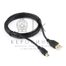 Кабель Gembird PRO USB 2.0 для соед. 1.8м А-miniB (5 pin) позол.конт., фер.кол.