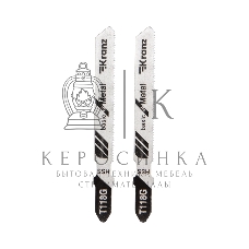 Пилка для электролобзика по металлу Kranz T118G 76 мм 25 зубьев на дюйм 0,9-1,2 мм (2 шт./уп.)