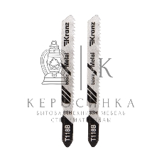 Пилка для электролобзика по металлу Kranz T118B 76 мм 12 зубьев на дюйм 3-6 мм (2 шт./уп.)