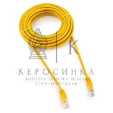 Патч-корд медный UTP Cablexpert PP10-7.5M/Y cat.5, 7.5м, литой, многожильный, желтый