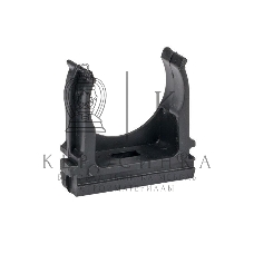 Держатель для труб (клипса) d25мм черный (уп.10шт) Plast EKF derj-z-25b