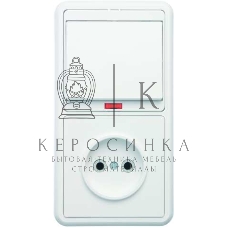 Блок Кунцево-Электро БКВР-214 Бэлла (1-кл. выкл. с инд. + розетка) белый