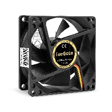 Вентилятор для корпуса ExeGate EX08025S3P-24 черный, 80 мм, 2850 об/мин, 28 дБ, 3 pin