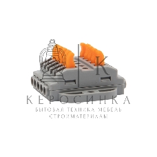 Клемма Rexant СМК 222-425P проходная 5 полюсов, с монтажной площадкой (0,08-4 мм²), серый (блистер 4 шт./уп.)