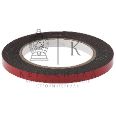 Лента клейкая Matrix на вспененной основе усиленная, двусторонняя, черная, 9 мм х 5 м