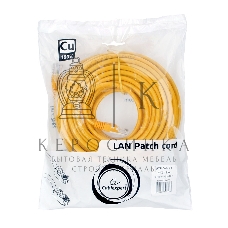 Патч-корд медный UTP Cablexpert PP10-15M/Y cat.5e, 15м, литой, многожильный, желтый