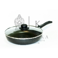 Сковорода PROMO PR-P2705 с крышкой, 24 см, штамп.алюминий, антиприг.покрытие (в уп. 8 шт)