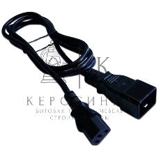 Шнур питания С13-C20, 3х0.75, 220В, 10А, черный, 3 метра