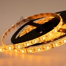 Лента светодиодная силикон, 10 мм, IP65, SMD 5050, 60 LED/m, 12 V, цвет свечения желтый