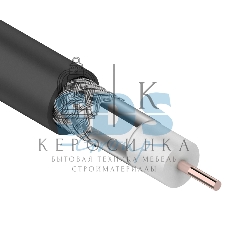 Кабель коаксиальный PROconnect RG-6U, 75 Ом, CCS/Al/Al, 48%, бухта 100 м, черный OUTDOOR