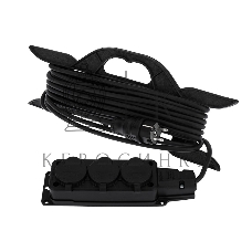 Удлинитель-шнур на рамке Rexant КГ 3х1.5, 10 м, 3 гнезда, морозостойкий, с/з, 16 А, 3500 Вт, IP44 (Сделано в России)