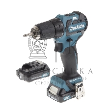 Дрель-шуруповерт Makita DF332DWAE, 12 В, 2 Ач, 35 Нм, бесщеточный