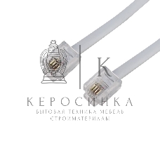 Телефонный шнур Rexant удлинитель RJ-11(6P-4C), длина 20 метров, белый