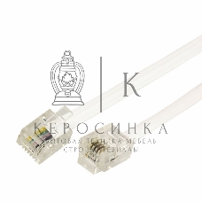 Телефонный шнур Rexant удлинитель RJ-11(6P-4C), длина 2 м., белый