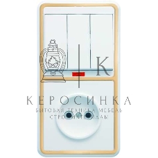 Блок Кунцево-Электро БКВР-212 Бэлла (3-кл. выкл. с инд. + розетка) зол.