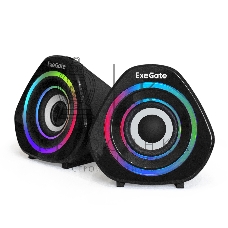 Акустическая система 2.0 ExeGate EX289680RUS Accord 210 (питание USB, 2х3Вт (6Вт RMS), 60-20000Гц, черный, RGb подсветка)