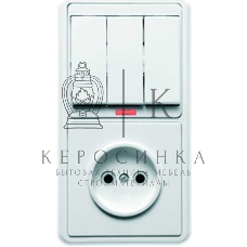 Блок Кунцево-Электро БКВР-212 Бэлла (3-кл. выкл. с инд. + розетка) белый