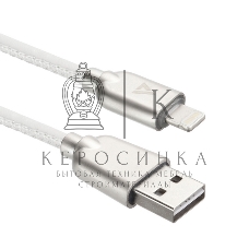 Кабель USB ACD-Allure Lightning - USB-A Кожа, 1м, белый