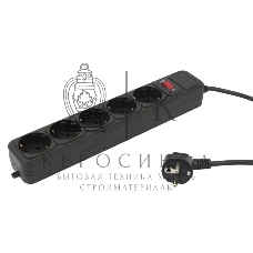 Сетевой фильтр PC Pet AP01006-3-BK 3 м, 5 розеток, черный