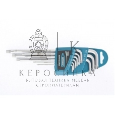 Набор ключей Gross 16407 имбусовых torx-tt 9шт: t10-t50 удлиненные s2 сатинированные