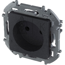 Розетка 2К 16А 250 В антрацит