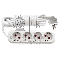 Удлинитель 4х3 м с заземл. 10А IP20 У10-555 ПВС 3х0.75 UNIVersal 555-03