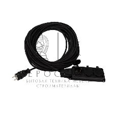 Удлинитель-шнур Rexant КГ 3х1.5, 20 м, 3 гнезда, морозостойкий, с/з, 16 А, 3500 Вт, IP44 (Сделано в России)