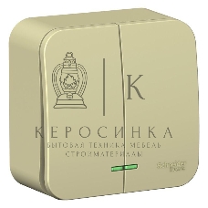 Выключатель 2-кл. ОП Blanca (сх.5) 10А 250 В изол. пласт. с подсветкой беж. SchE BLNVA105117