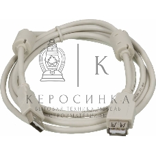 Кабель-удлинитель USB2.0 Ningbo USB A (m)/USB A (f) 1.8м феррит.кольца (USB2.0-AM/AF-1.8M-MG)