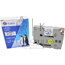 Картридж ленточный G&G GG-TZEFX231 черный на белом 12x8 для Brother 1010/1280/1280VP/2700VP