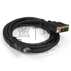 Кабель ExeGate EX284894RUS HDMI-DVI ExeGate EX-CC-HDMIM-DVIM-3.0 (19M/19M, single link, 3м, позолоченные контакты)