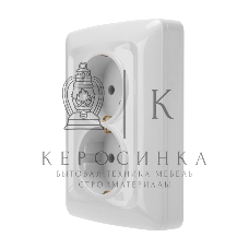 Розетка Kranz 2-ая DEA с/з с/у 16А белый (1/10/100)