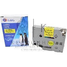 Картридж ленточный G&G GG-TZES631 черный на желтом 12x8 для Brother 1010/1260VP/1830VP/9700PC