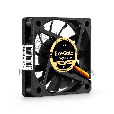Вентилятор для корпуса ExeGate ExtraPower EP06010S3P черный, 60 мм, 3000 об/мин, 24 дБ, 3 pin