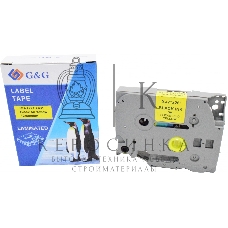 Картридж ленточный G&G GG-TZEFX631 черный на желтом 12x8 для Brother 1010/1260VP/1830VP/9700PC