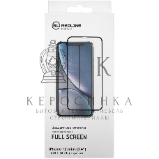 Защитное стекло для экрана Redline черный для Apple iPhone 12 mini антиблик. 1шт. (УТ000021878)