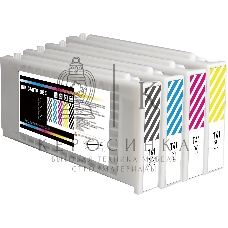 Картридж струйный Cactus CS-EPT41F2 T41F2 голубой пигментный (350 мл) для Epson SureColor SC-T5400M/SC-T3405/SC-T5405