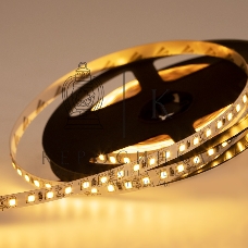 Лента светодиодная 12 В, 8 мм, IP23, SMD 2835, 120 LED/m, 12 V, цвет свечения теплый белый (3000 K)