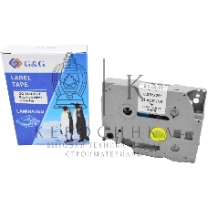 Картридж ленточный G&G GG-TZEFX221 черный на белом 9x8 для Brother 1010/1280/1280VP/2700VP