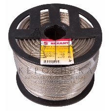 Трос стальной Rexant в ПВХ изоляции d=4.0 мм, катушка 100 метров