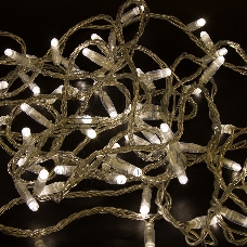 Гирлянда Neon-night Нить 10 м, 200 LED, прозрачный ПВХ, цвет свечения теплый белый с эффектом мерцания (каждый 5-й)