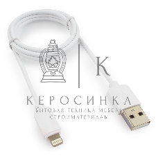 Кабель USB Гарнизон GCC-USB2-AP2-1M-W AM/Lightning, для iPhone5/6/7, IPod, IPad, 1м, белый, пакет